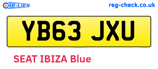 YB63JXU are the vehicle registration plates.