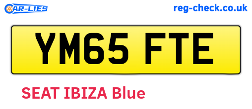 YM65FTE are the vehicle registration plates.