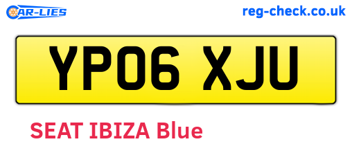 YP06XJU are the vehicle registration plates.