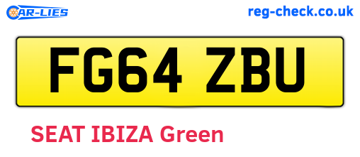 FG64ZBU are the vehicle registration plates.