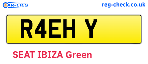 R4EHY are the vehicle registration plates.