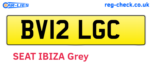 BV12LGC are the vehicle registration plates.