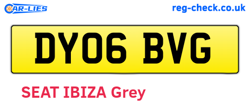 DY06BVG are the vehicle registration plates.
