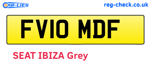 FV10MDF are the vehicle registration plates.