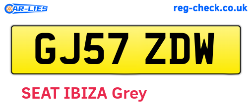 GJ57ZDW are the vehicle registration plates.