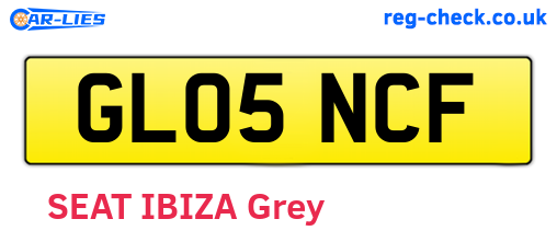 GL05NCF are the vehicle registration plates.