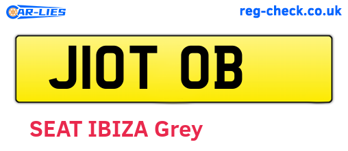 J10TOB are the vehicle registration plates.