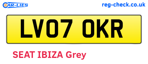 LV07OKR are the vehicle registration plates.