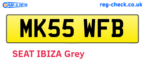 MK55WFB are the vehicle registration plates.