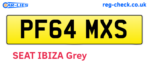 PF64MXS are the vehicle registration plates.
