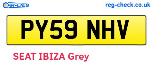 PY59NHV are the vehicle registration plates.