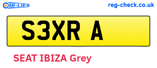 S3XRA are the vehicle registration plates.