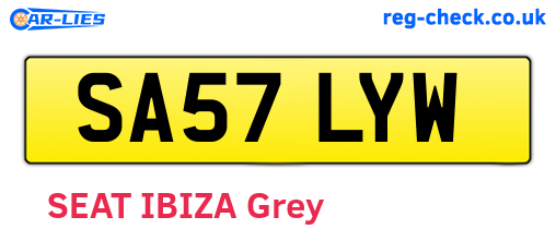 SA57LYW are the vehicle registration plates.