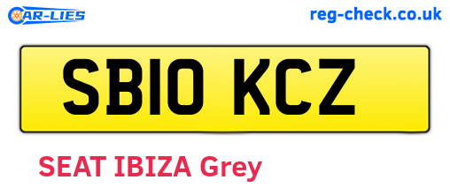 SB10KCZ are the vehicle registration plates.