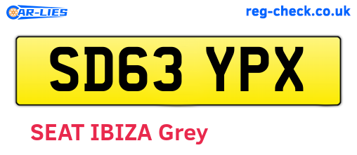 SD63YPX are the vehicle registration plates.