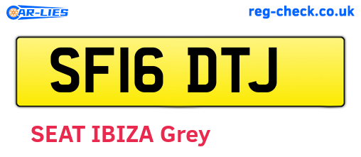 SF16DTJ are the vehicle registration plates.