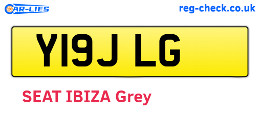 Y19JLG are the vehicle registration plates.