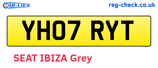 YH07RYT are the vehicle registration plates.