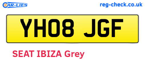 YH08JGF are the vehicle registration plates.
