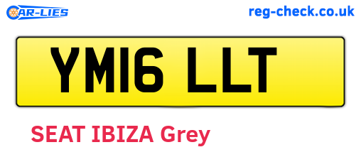 YM16LLT are the vehicle registration plates.