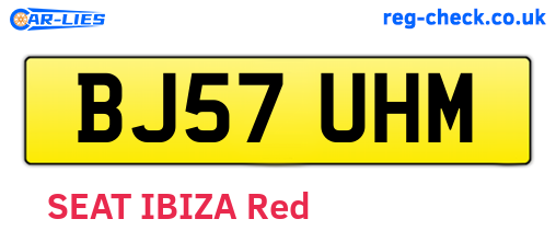 BJ57UHM are the vehicle registration plates.