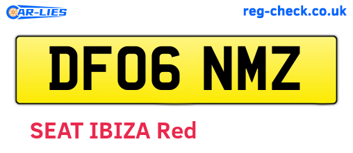 DF06NMZ are the vehicle registration plates.
