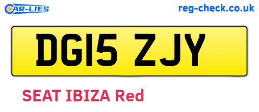 DG15ZJY are the vehicle registration plates.