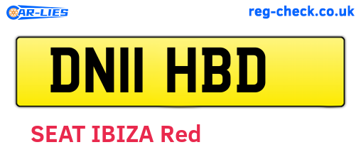 DN11HBD are the vehicle registration plates.