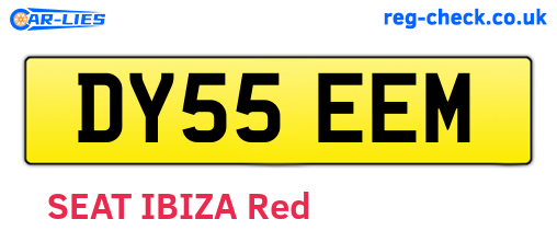 DY55EEM are the vehicle registration plates.