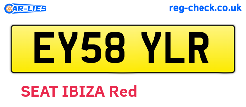EY58YLR are the vehicle registration plates.