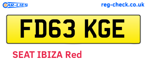 FD63KGE are the vehicle registration plates.