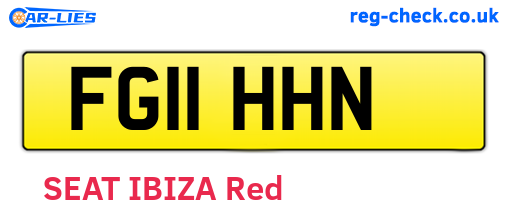 FG11HHN are the vehicle registration plates.