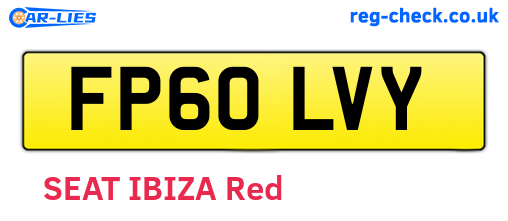 FP60LVY are the vehicle registration plates.