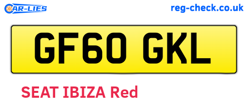 GF60GKL are the vehicle registration plates.