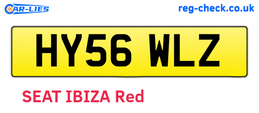 HY56WLZ are the vehicle registration plates.