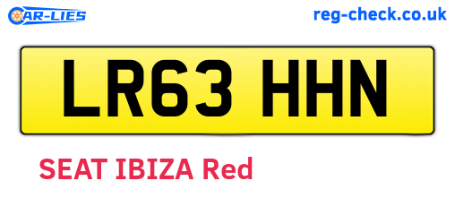LR63HHN are the vehicle registration plates.