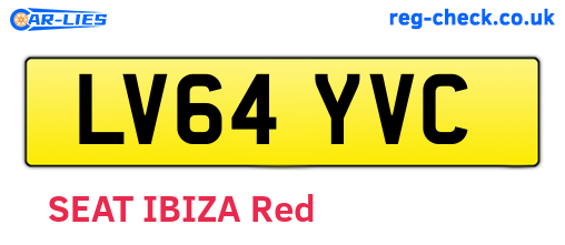 LV64YVC are the vehicle registration plates.