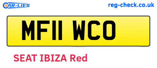 MF11WCO are the vehicle registration plates.