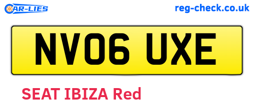 NV06UXE are the vehicle registration plates.