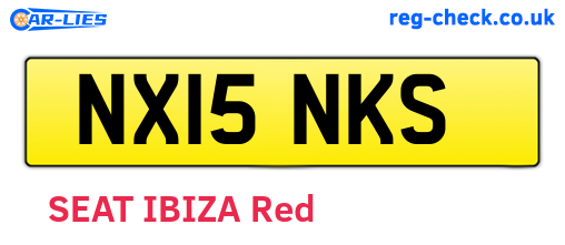 NX15NKS are the vehicle registration plates.