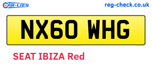 NX60WHG are the vehicle registration plates.