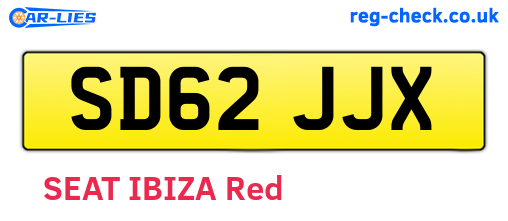 SD62JJX are the vehicle registration plates.
