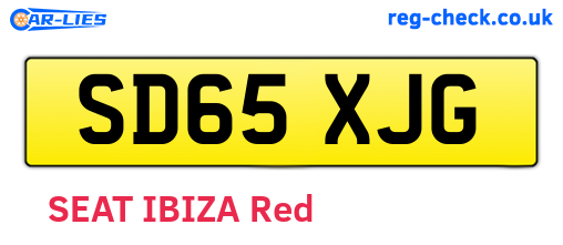 SD65XJG are the vehicle registration plates.