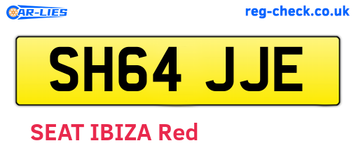 SH64JJE are the vehicle registration plates.