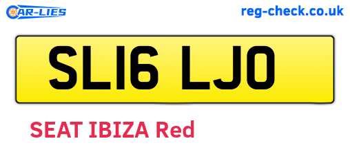 SL16LJO are the vehicle registration plates.