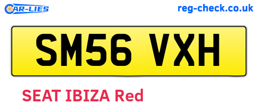 SM56VXH are the vehicle registration plates.