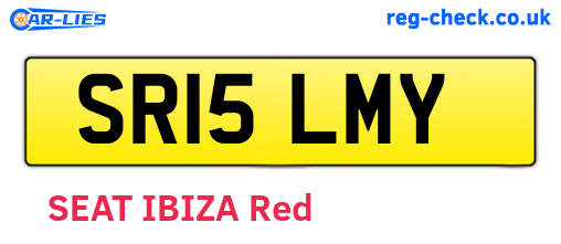 SR15LMY are the vehicle registration plates.