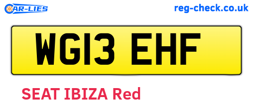 WG13EHF are the vehicle registration plates.