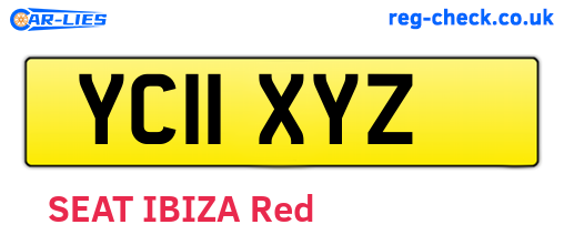 YC11XYZ are the vehicle registration plates.