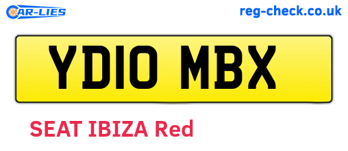 YD10MBX are the vehicle registration plates.